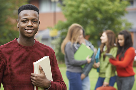 Students standing together 